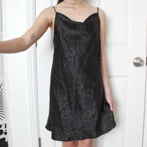 Black Silk Slip Dress